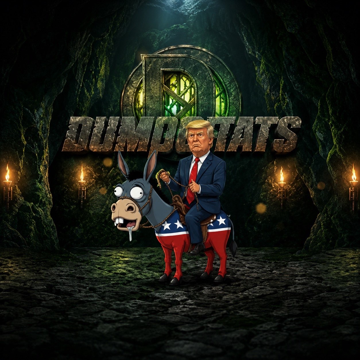 DUMOCRATS — Trump leading the Dumocrat donkey