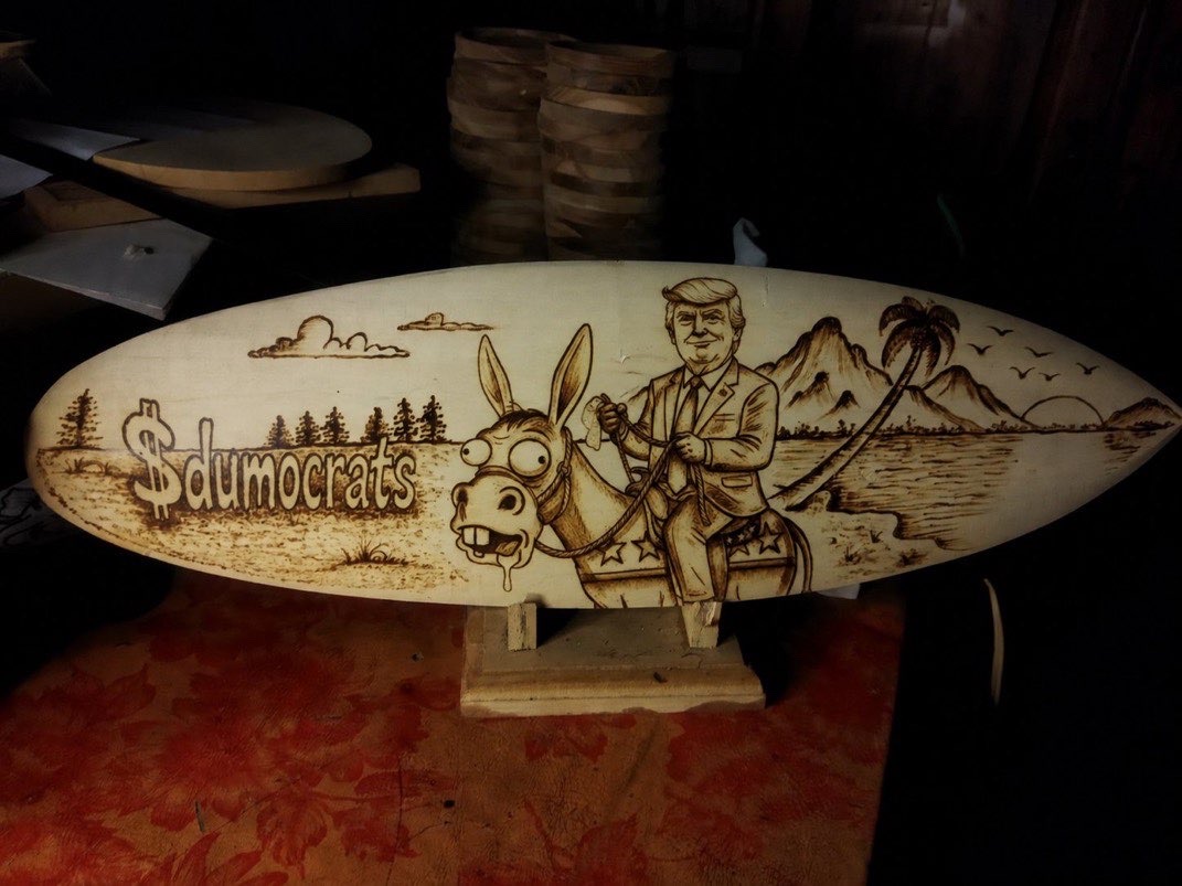 THE WOOD-BURNED SURFBOARD